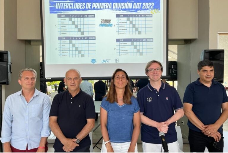 Se sortearon los interclubes de primera de la AAT